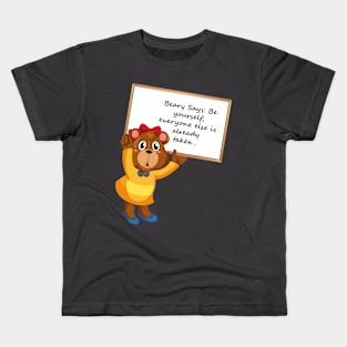 Bear Teaching a lesson Kids T-Shirt